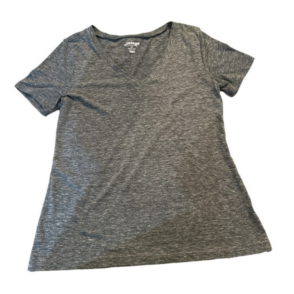 Old Navy Vintage Style V Neck T-Shirt - Womens Size Small - Gray